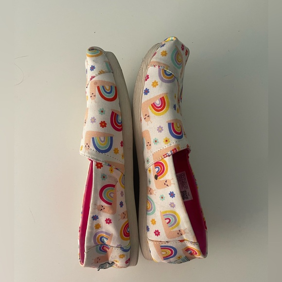 Toms Alpargata White Rainbow Snails Print Shoes - Picture 3 of 5